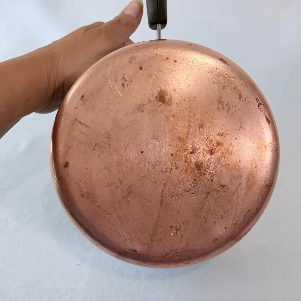 Revere Ware Saucepan 2 Quart Copper Bottom Double Ring Stamp No Lid